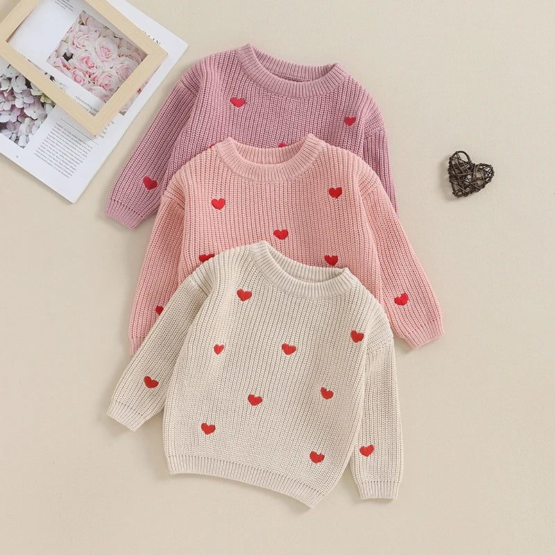 2023-10-12 Lioraitiin 0-18M Baby Girl Knit Sweater Love