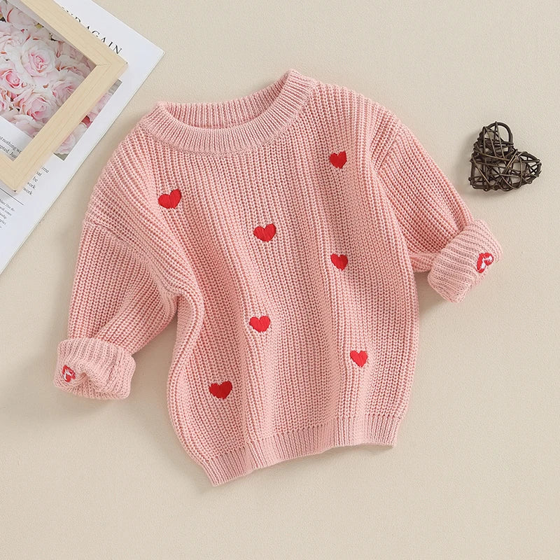 2023-10-12 Lioraitiin 0-18M Baby Girl Knit Sweater Love
