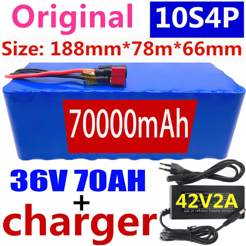 2023 100% Original 36V 10S4P 100Ah Battery Pack