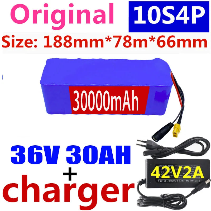 2023 100% Original 36V 10S4P 100Ah Battery Pack