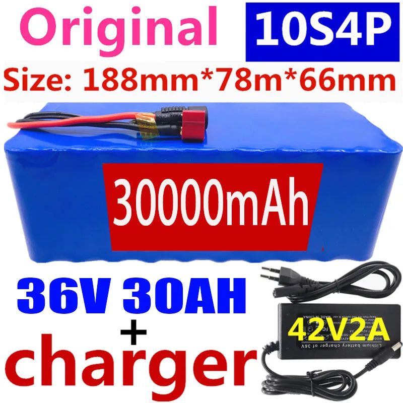 2023 100% Original 36V 10S4P 100Ah Battery Pack