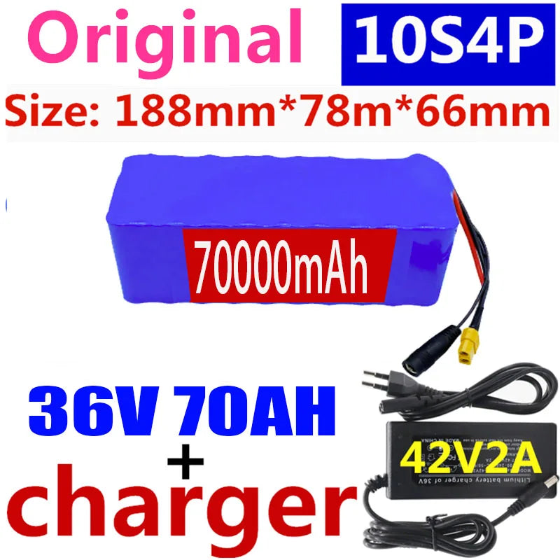 2023 100% Original 36V 10S4P 100Ah Battery Pack