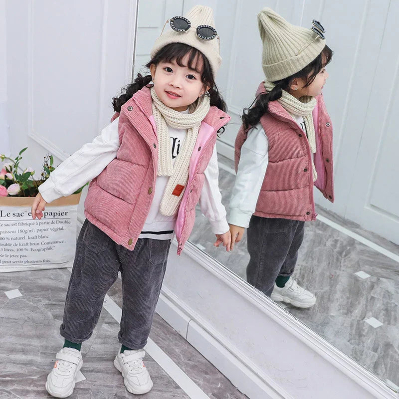2023 Autumn Children Warm Thicken Vest Baby Cotton