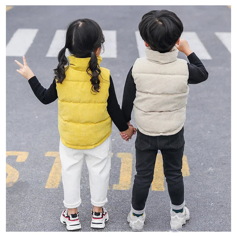 2023 Autumn Children Warm Thicken Vest Baby Cotton