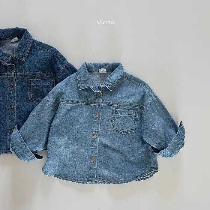 2023 Autumn New Baby Long Sleeve Denim Jacket