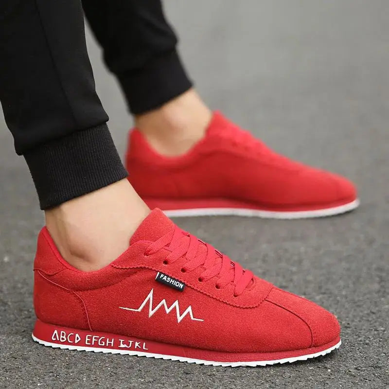 2023 Men's Red Summer Low Canvas Sneakers – Breathable Trainers