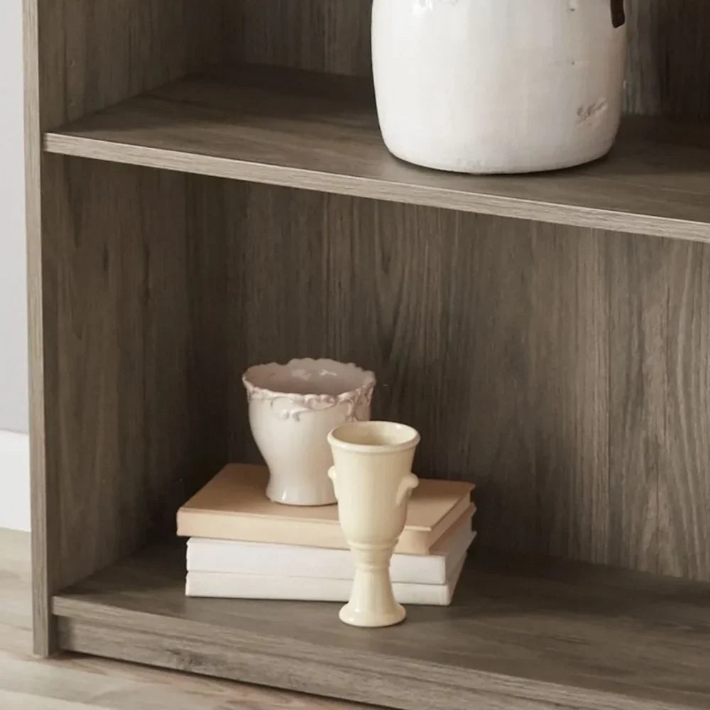 2023 Mainstays 5-Shelf Bookcase with Adjustable Shelves, Rustic