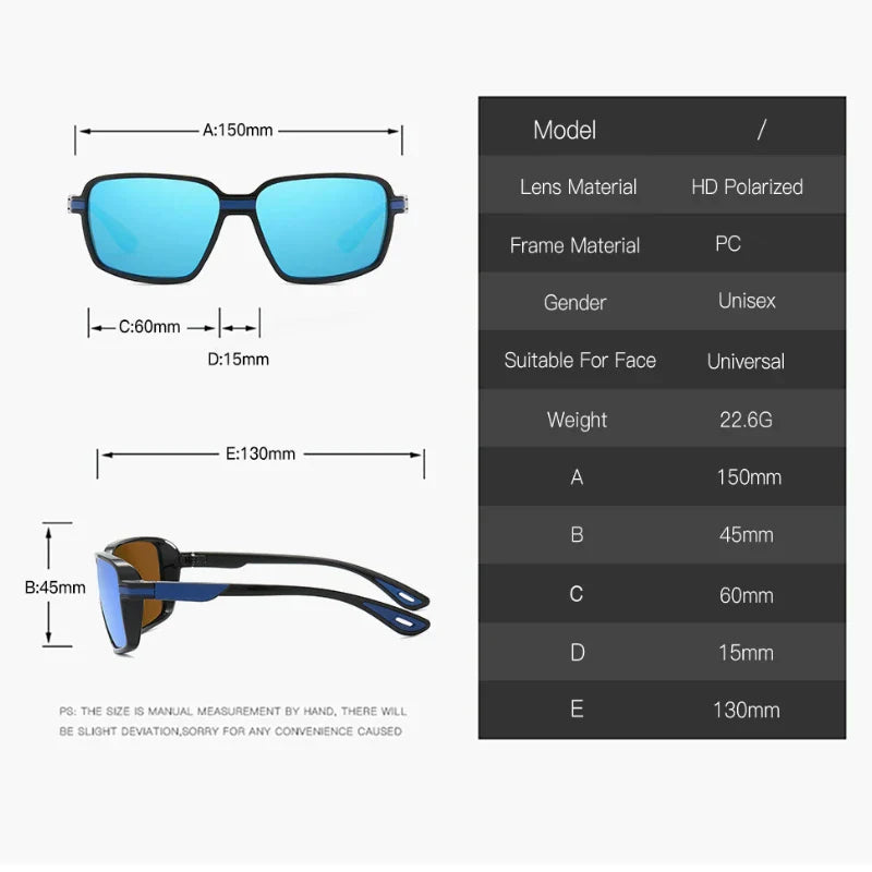 2023 Men's Polarized Square Sunglasses – Outdoor Sports Glasses