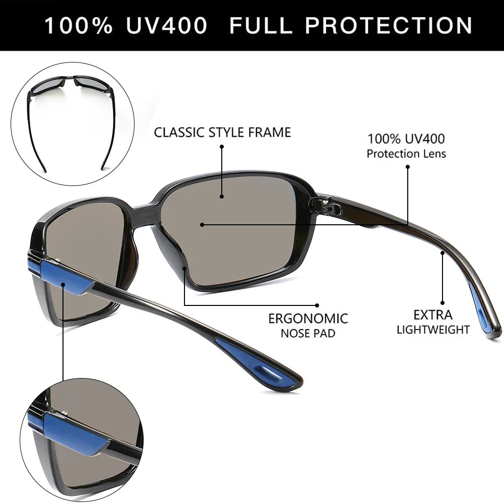 2023 Men's Polarized Square Sunglasses – Outdoor Sports Glasses