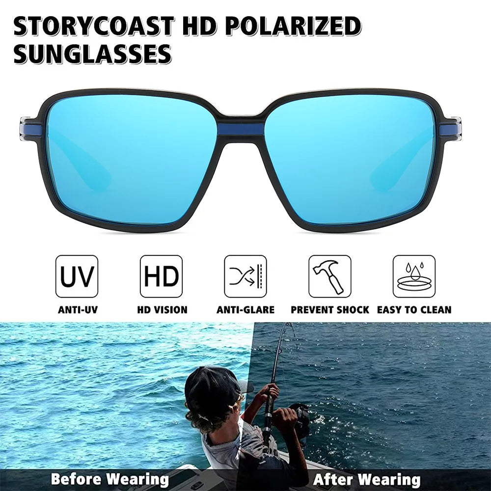 2023 Men's Polarized Square Sunglasses – Outdoor Sports Glasses