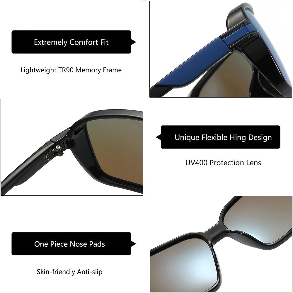 2023 Men's Polarized Square Sunglasses – Outdoor Sports Glasses