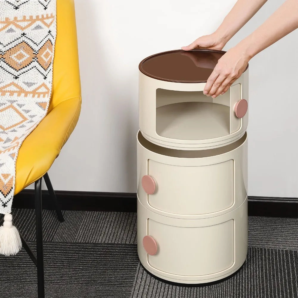 2023 New 3 Drawer Sliding Barrel Modern Bedroom