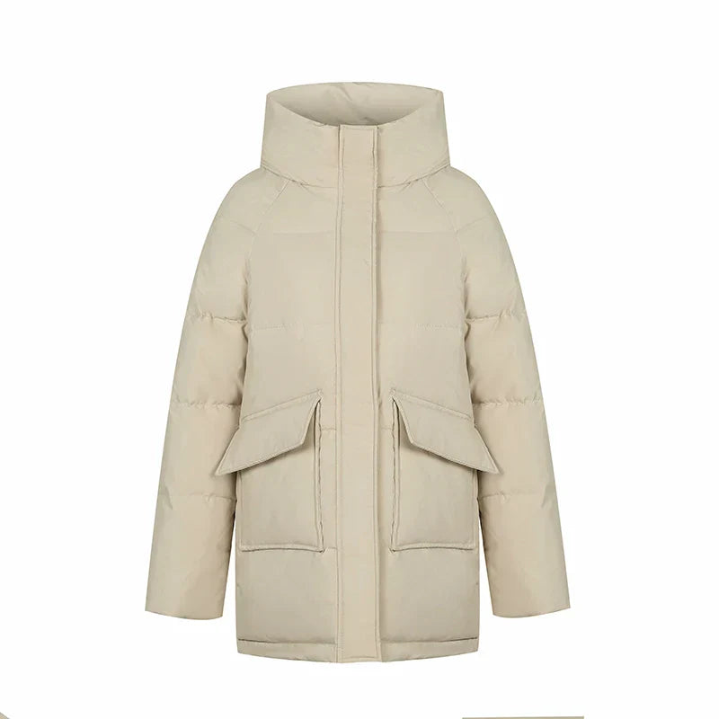 2023 New Winter Women Mid-long Parkas Jackets Casual
