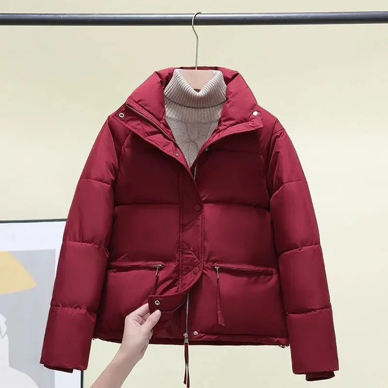 2023 New Women Parkas Winter Thick Casual Stand-up