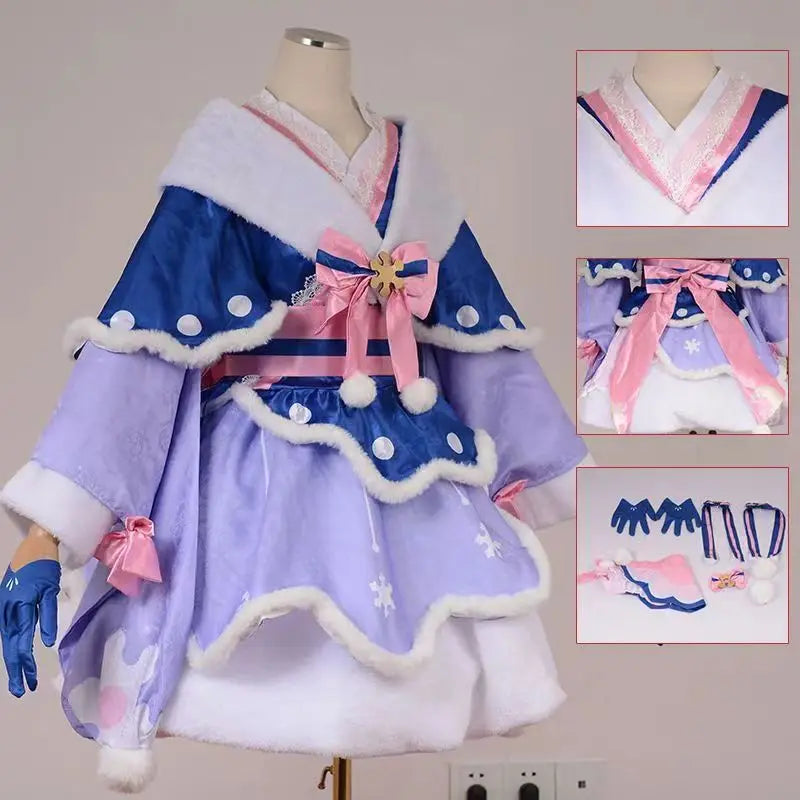 2023 Snow Miku Cosplay Costume Wigs Lolita Cute