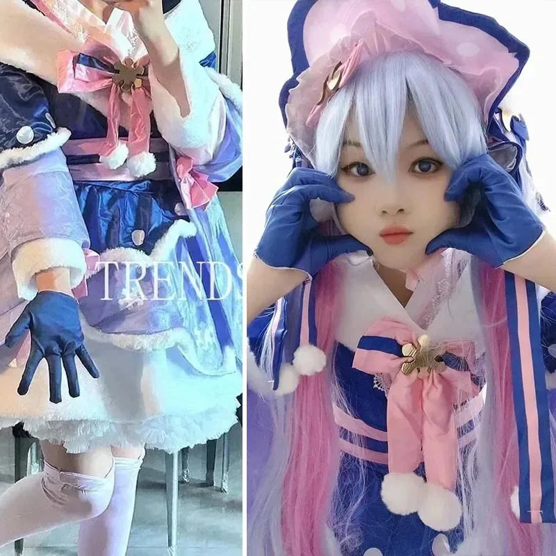 2023 Snow Miku Cosplay Costume Wigs Lolita Cute
