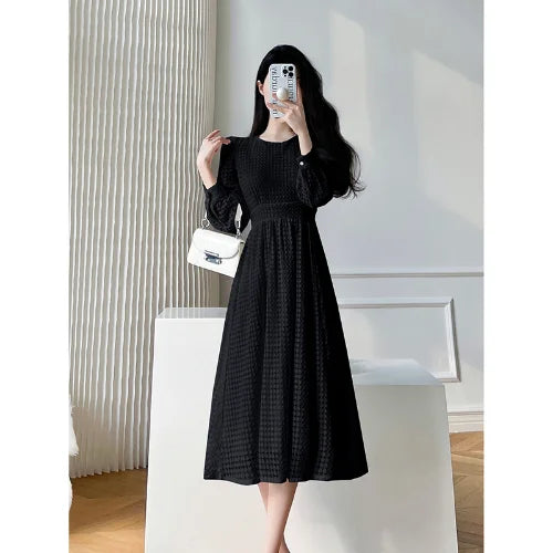 2023 Spring Women Elegant Lace Midi White Dress