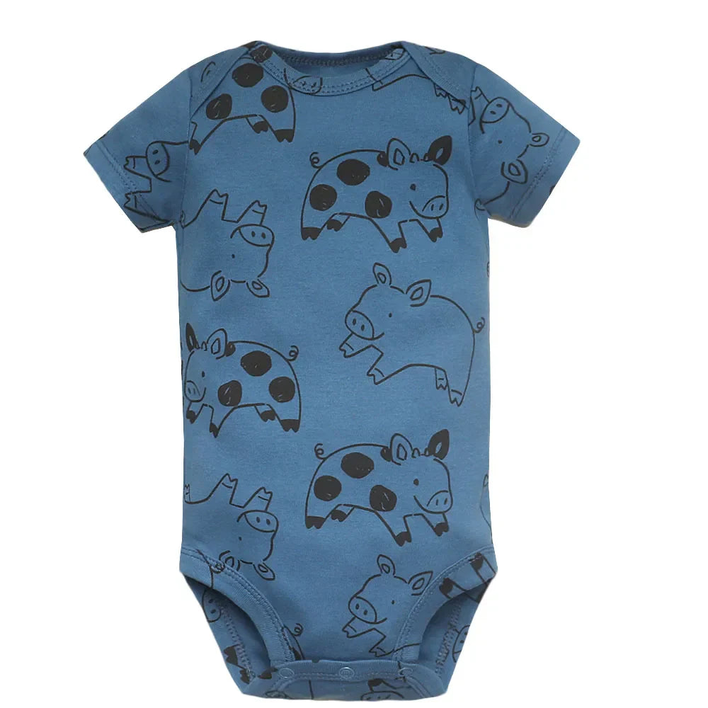 2023 Unisex 6PCS Baby Boys Girls Bodysuit 100%