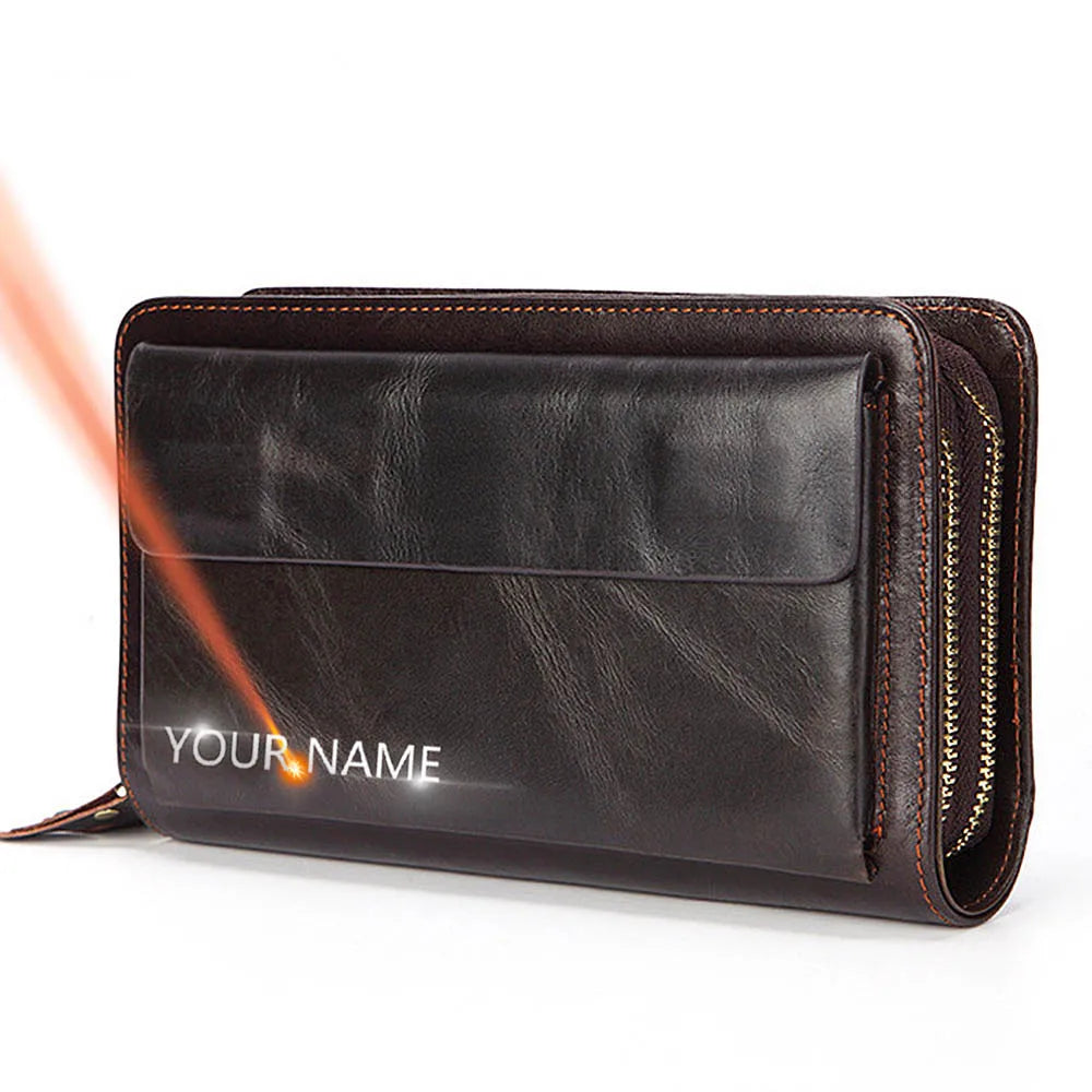 2024 Customizable Leather Men's Clutch Wallet