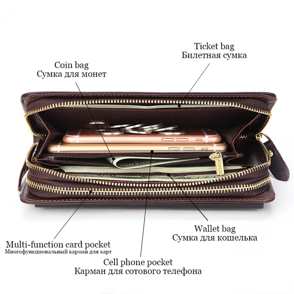 2024 Customizable Leather Men's Clutch Wallet