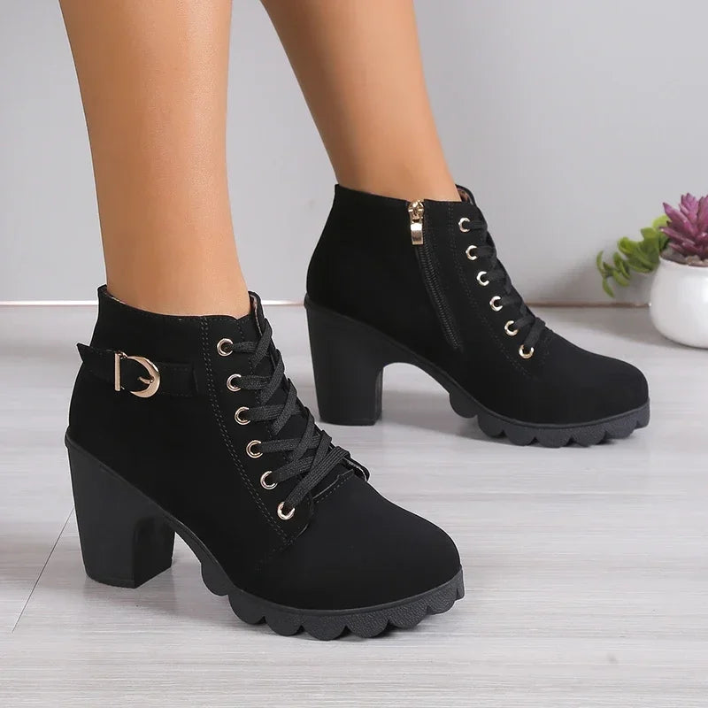 2024 Women's Lace-Up Ankle Boots