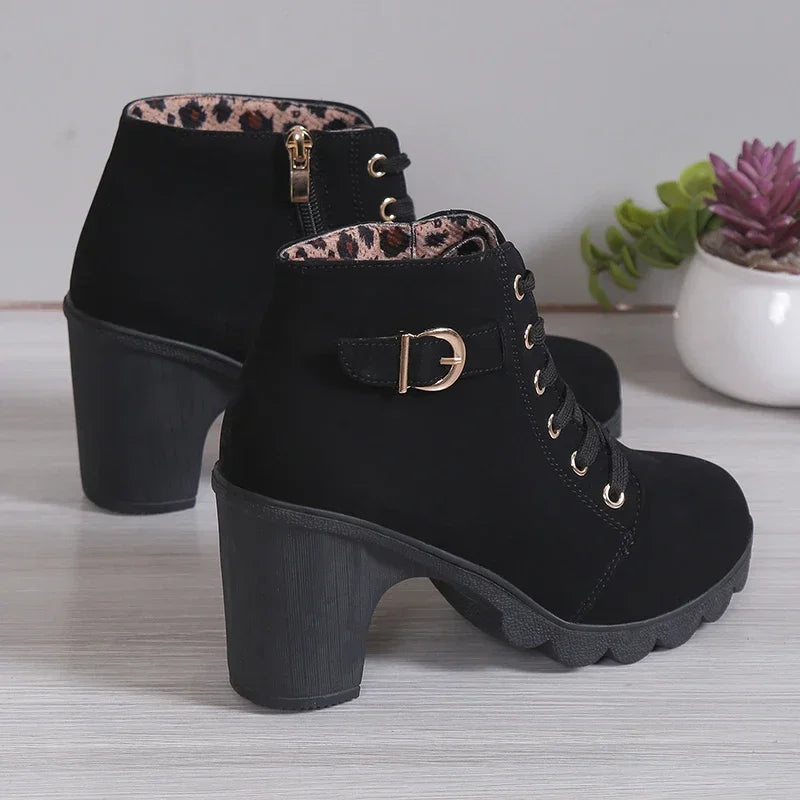 2024 Women's Lace-Up Ankle Boots