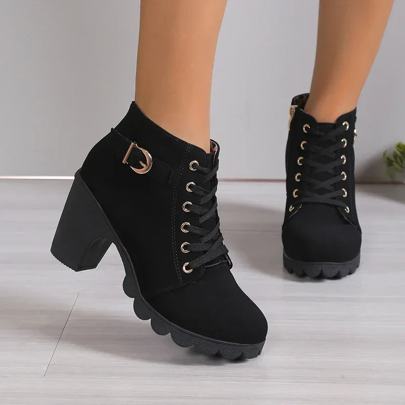 2024 Women's Lace-Up Ankle Boots