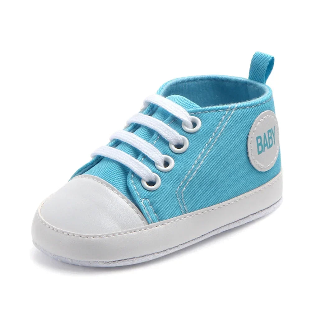 2024 Newborn Sequined Canvas Baby Sneakers Casual Baby