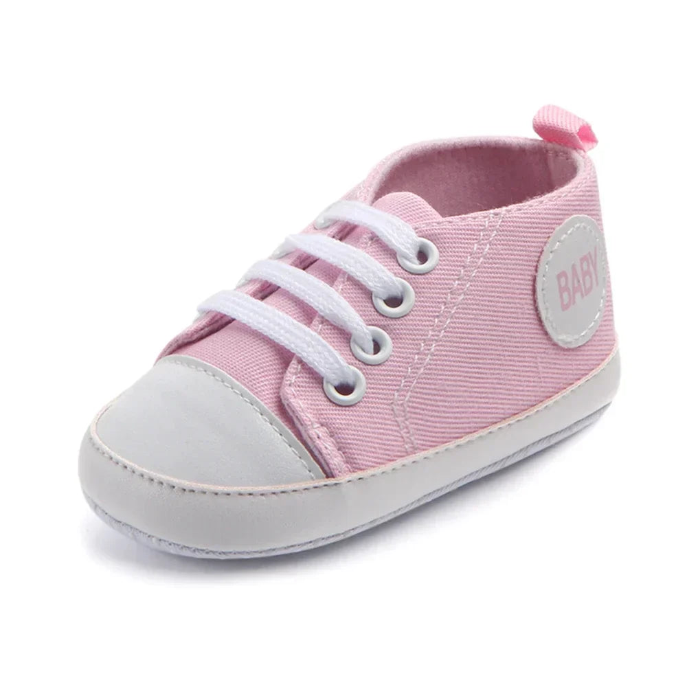 2024 Newborn Sequined Canvas Baby Sneakers Casual Baby