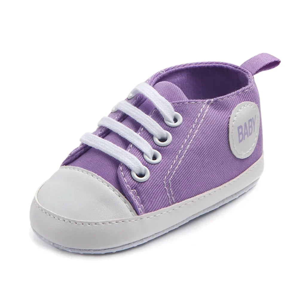 2024 Newborn Sequined Canvas Baby Sneakers Casual Baby