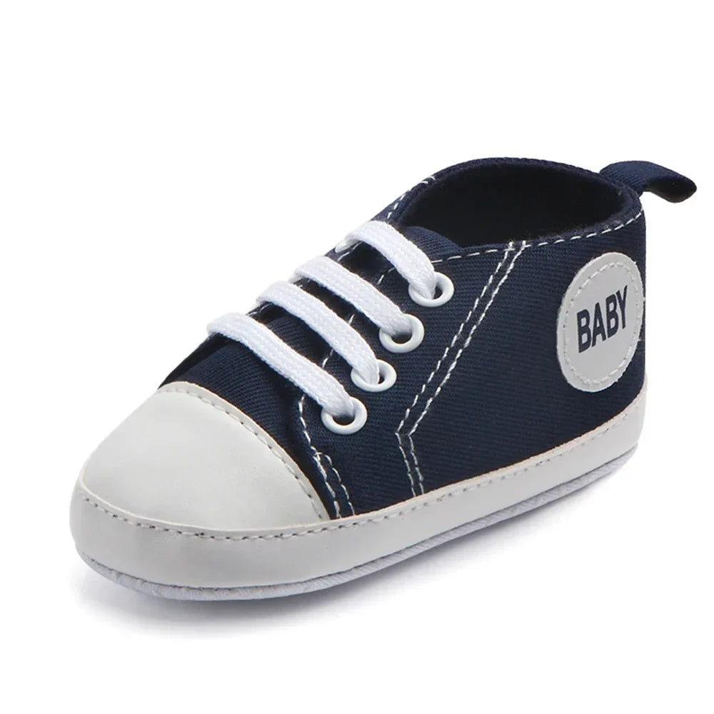 2024 Newborn Sequined Canvas Baby Sneakers Casual Baby