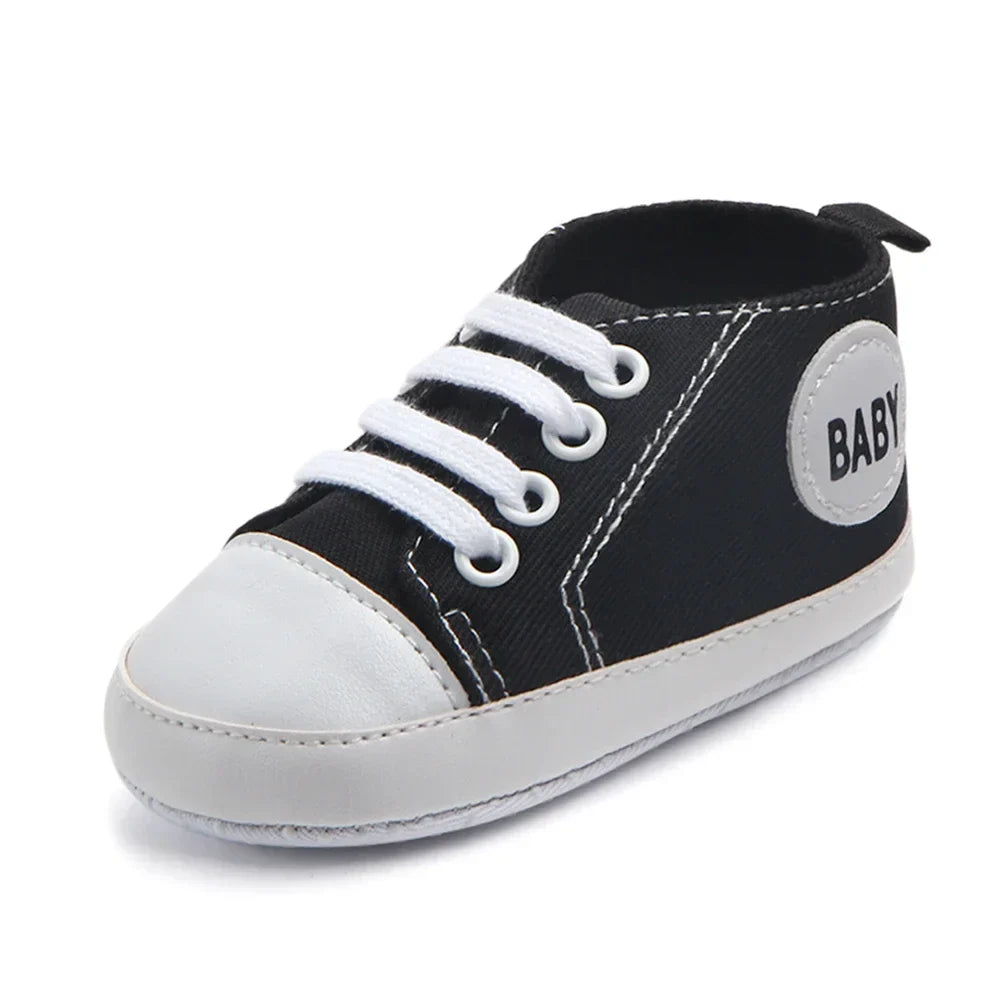 2024 Newborn Sequined Canvas Baby Sneakers Casual Baby