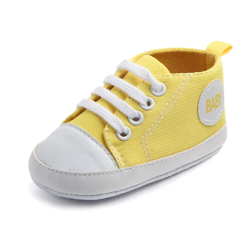 2024 Newborn Sequined Canvas Baby Sneakers Casual Baby