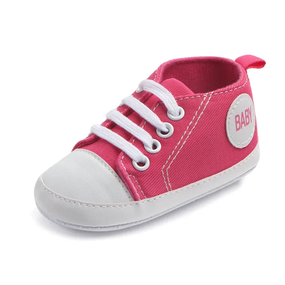 2024 Newborn Sequined Canvas Baby Sneakers Casual Baby
