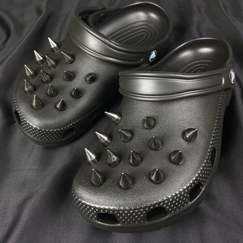 2024 Punk Metal Rivet Shoe Charms Designer Vintage