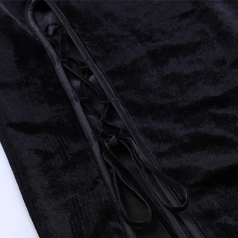 2024 Vintage Black Bandage Chinese Style Cheongsam High