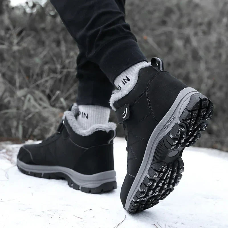 2024 Winter Women Men Boots Waterproof Leather Sneakers