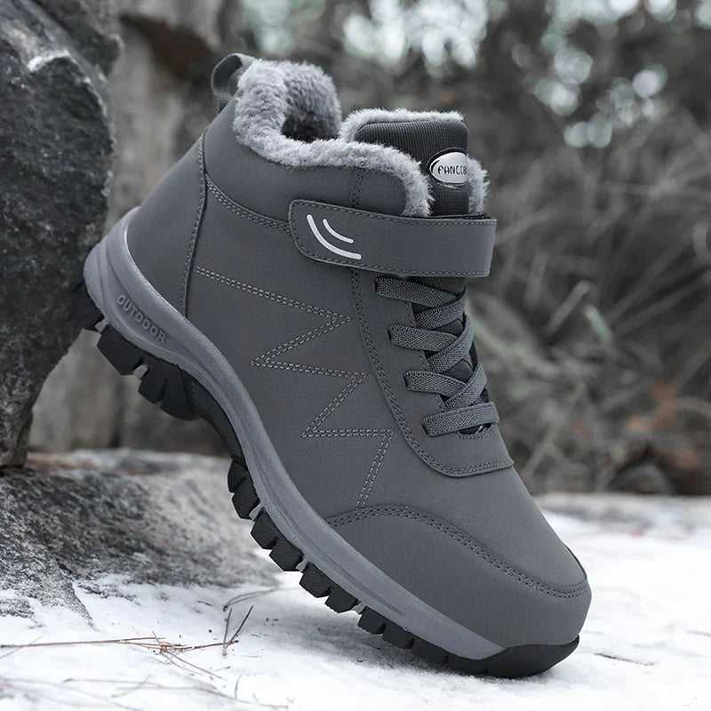 2024 Winter Women Men Boots Waterproof Leather Sneakers