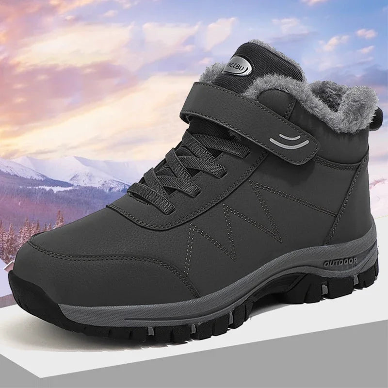 2024 Winter Women Men Boots Waterproof Leather Sneakers