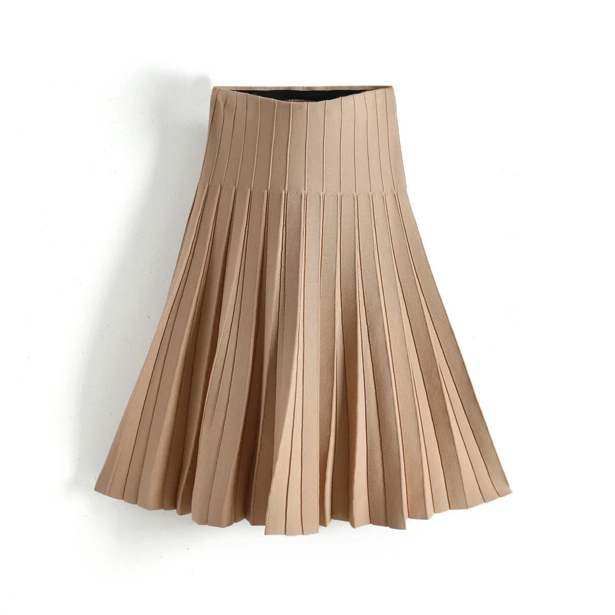 2024 Women Knitted Pleated Skirts Autumn Winter Knitted