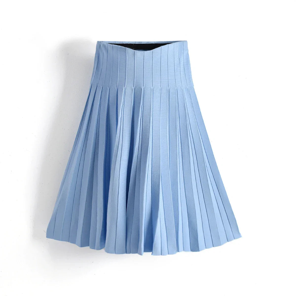 2024 Women Knitted Pleated Skirts Autumn Winter Knitted