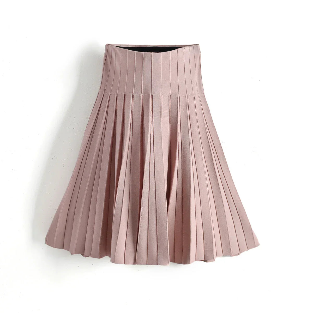 2024 Women Knitted Pleated Skirts Autumn Winter Knitted