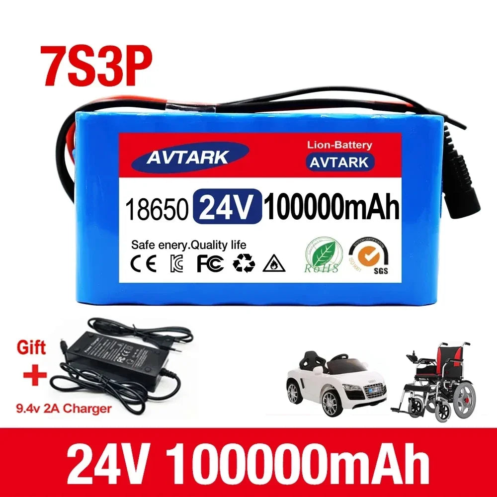 24V 7S3P 18650 Lithium Ion Battery Pack 29.4V