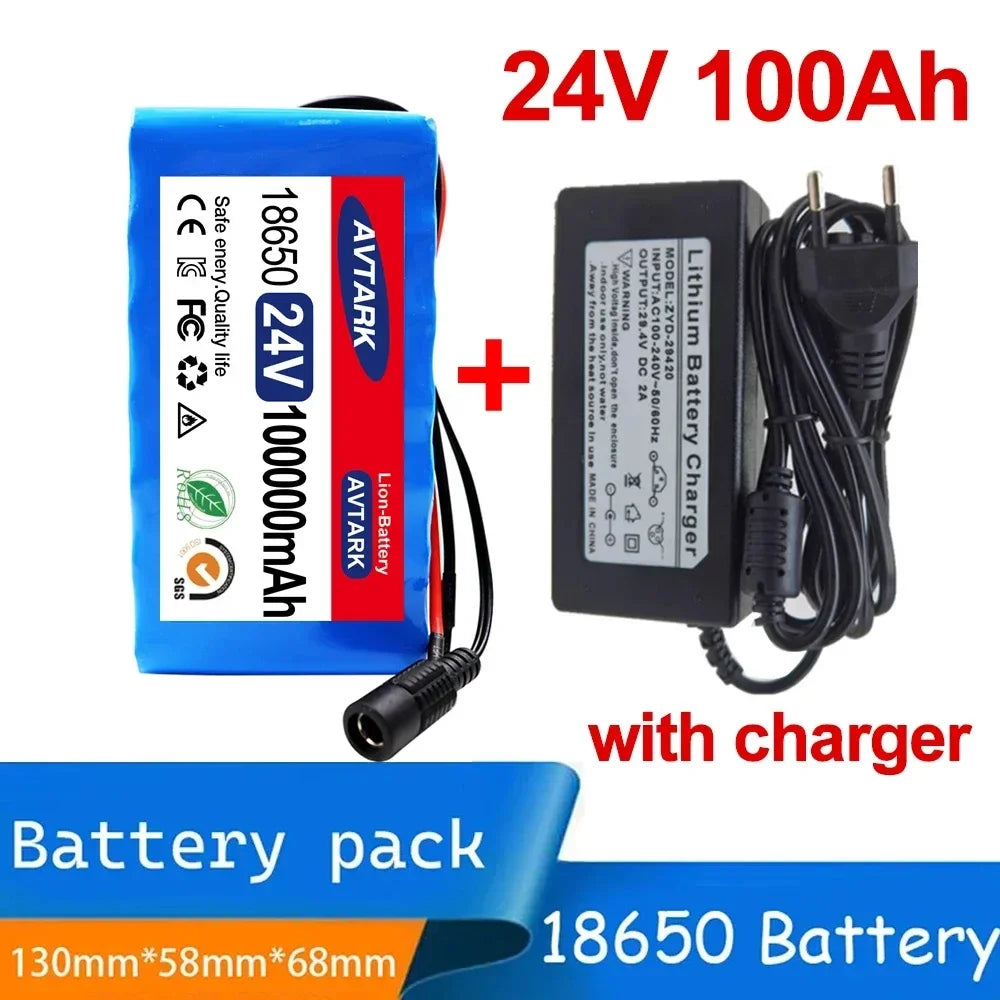24V 7S3P 18650 Lithium Ion Battery Pack 29.4V