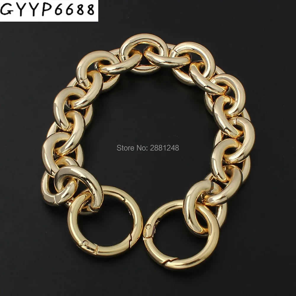 24mm Thick Round Aluminum Chain + Spring Ring