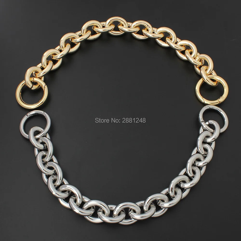 24mm Thick Round Aluminum Chain + Spring Ring