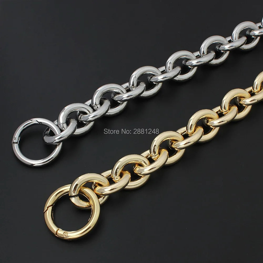 24mm Thick Round Aluminum Chain + Spring Ring
