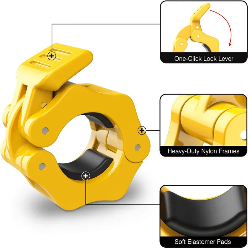 25/28/30mm Barbell Clamp Collars Quick Release Pair of