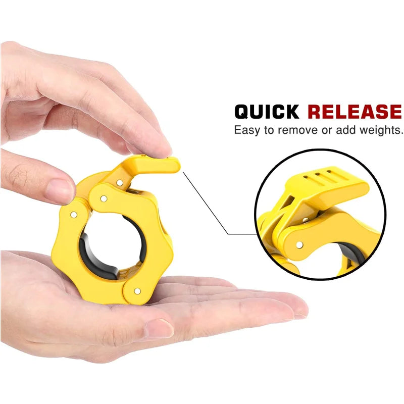 25/28/30mm Barbell Clamp Collars Quick Release Pair of