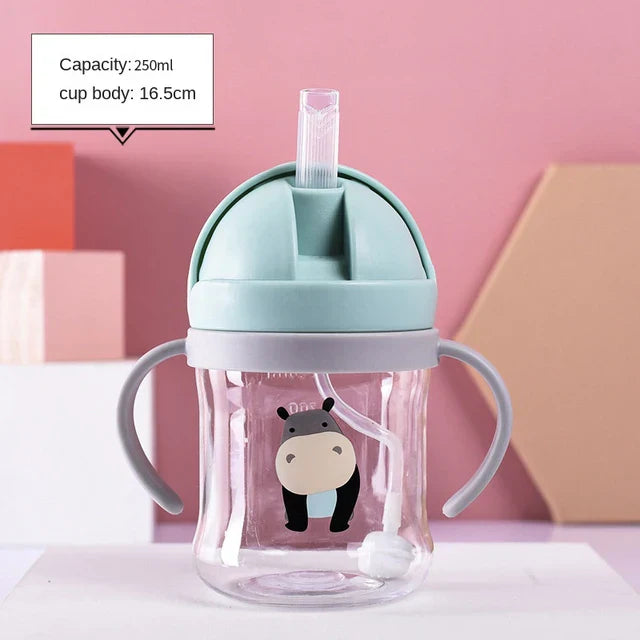250ml Baby Feeding Cup with Straw Children Learn